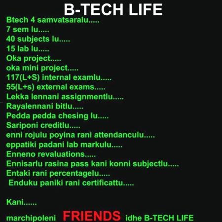B-Tech Life Telugu Funny