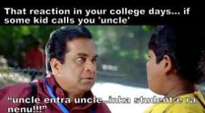 Brahmanandam that reaction in your college days