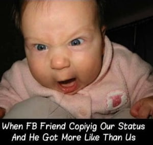 when fb friend copying our status