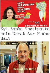 Kya Aapke Toothpaste Mein Namak Aur Nimbu Hai"? Fb Pic