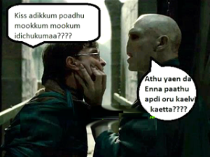 Kiss Adikkum Poadhu Mookkum Mookkum Idichukumaa????