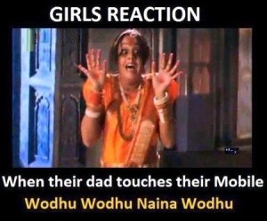 Girls Reaction - When Their Dad Touches Their Mobile