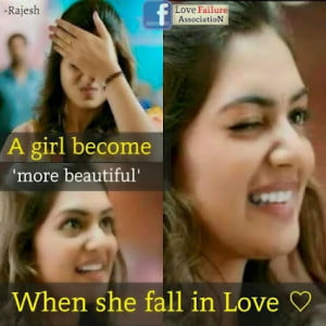 A Girl Become More Beautiful When She Fall In Love