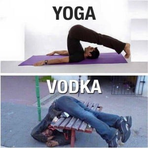 Yoga vs Vodka Funny Picture Comment