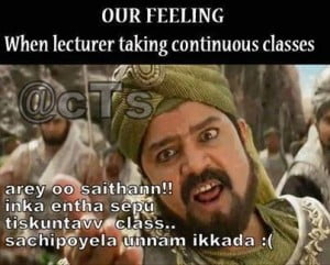 Our Feeling: When Lecturer Taking Continuous Classes