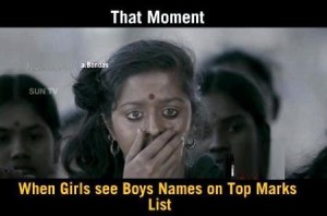 When Girls See Boys Names On Top Marks List