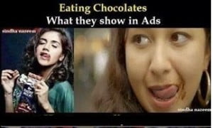 Eating Chocolates What They Show In Ads