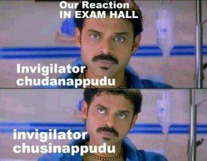 Our Reaction In Exam Hall Telugu Funny Pic