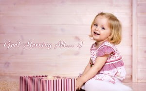 Cute baby Wishing Good Morning Pictures