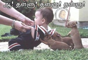 Tamil Funny Kid And Puppy