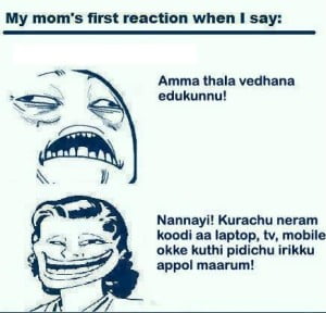 Mom's Reaction When I Say… Malayalam Funny