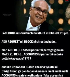 Fake Accounts Telugu Comment