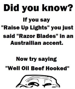 Funny English Words Australian Accent