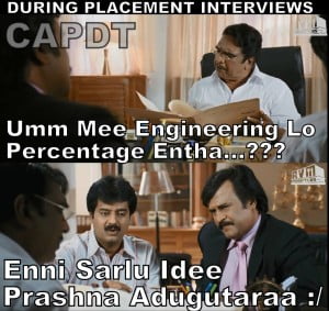 During Placement Interviews Telugu Funny