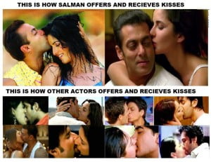 Different Kissing Scenes Of Salman Khan And Other Actors