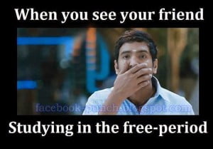 When You See Your Friend Studying In The Free-Period-Santhanam