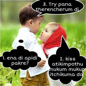 Kid Kissing Funny Comment