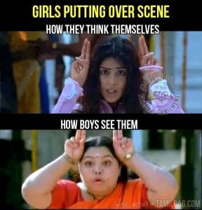 Girls Putting Over Scene