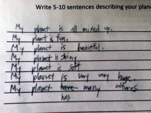 Write 5-10 Sentences Describing Your Planet
