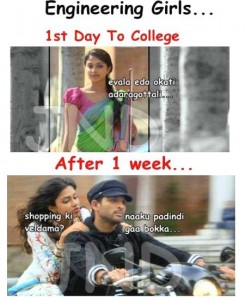 Engineering Girls 1st Day To College