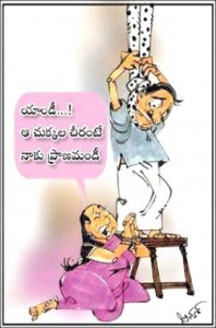 Love For Saree Cartoon Joke