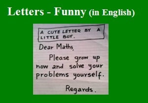 Letters Funny In English