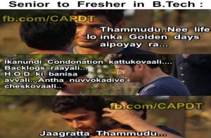 Senior To Fresher In B.Tech